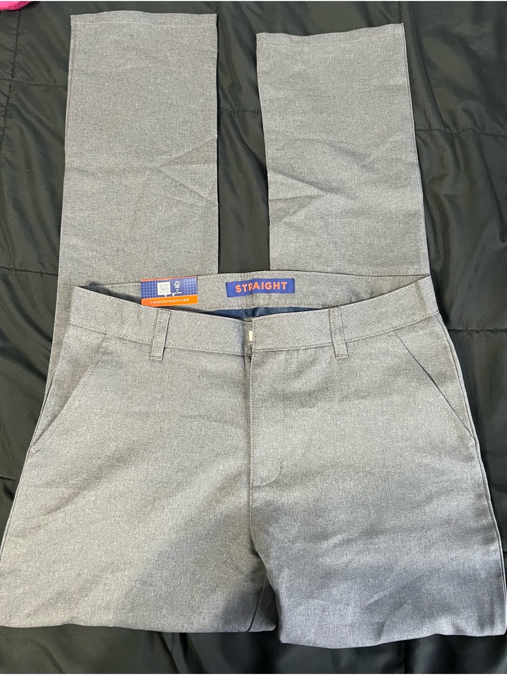French Toast Heather Gray Straight Leg Trousers